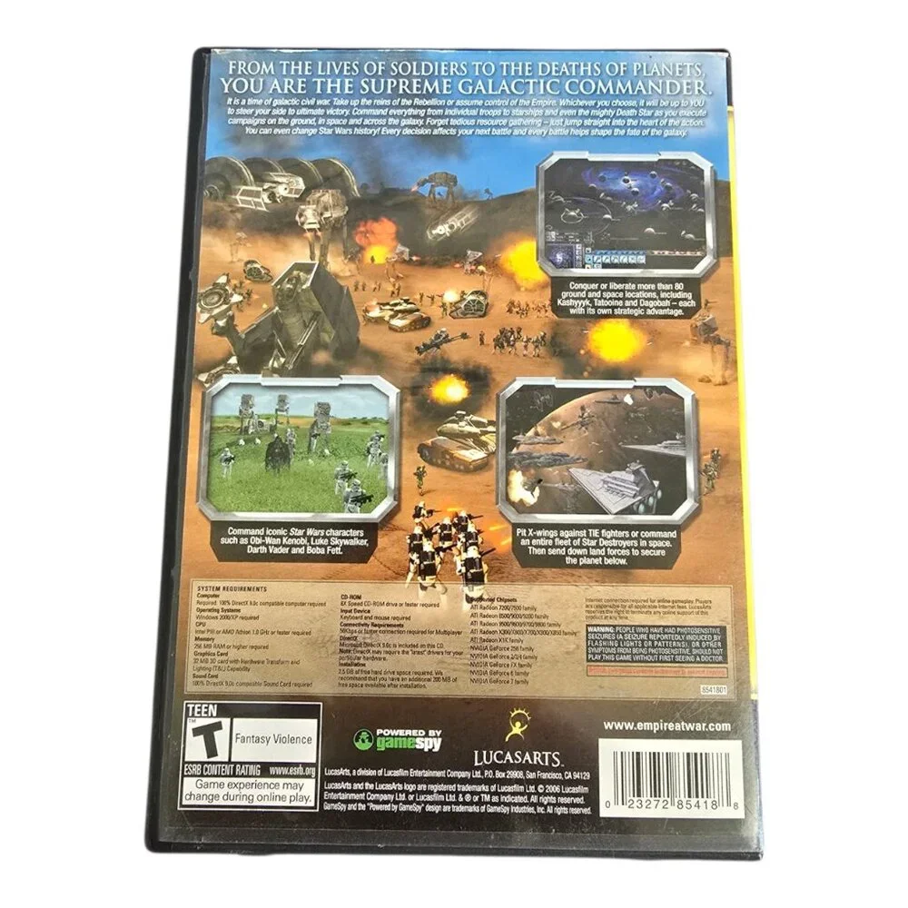 Star Wars: Empire at War (PC, 2006) 2 Disc Set CIB Complete!